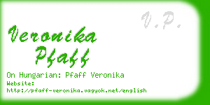 veronika pfaff business card